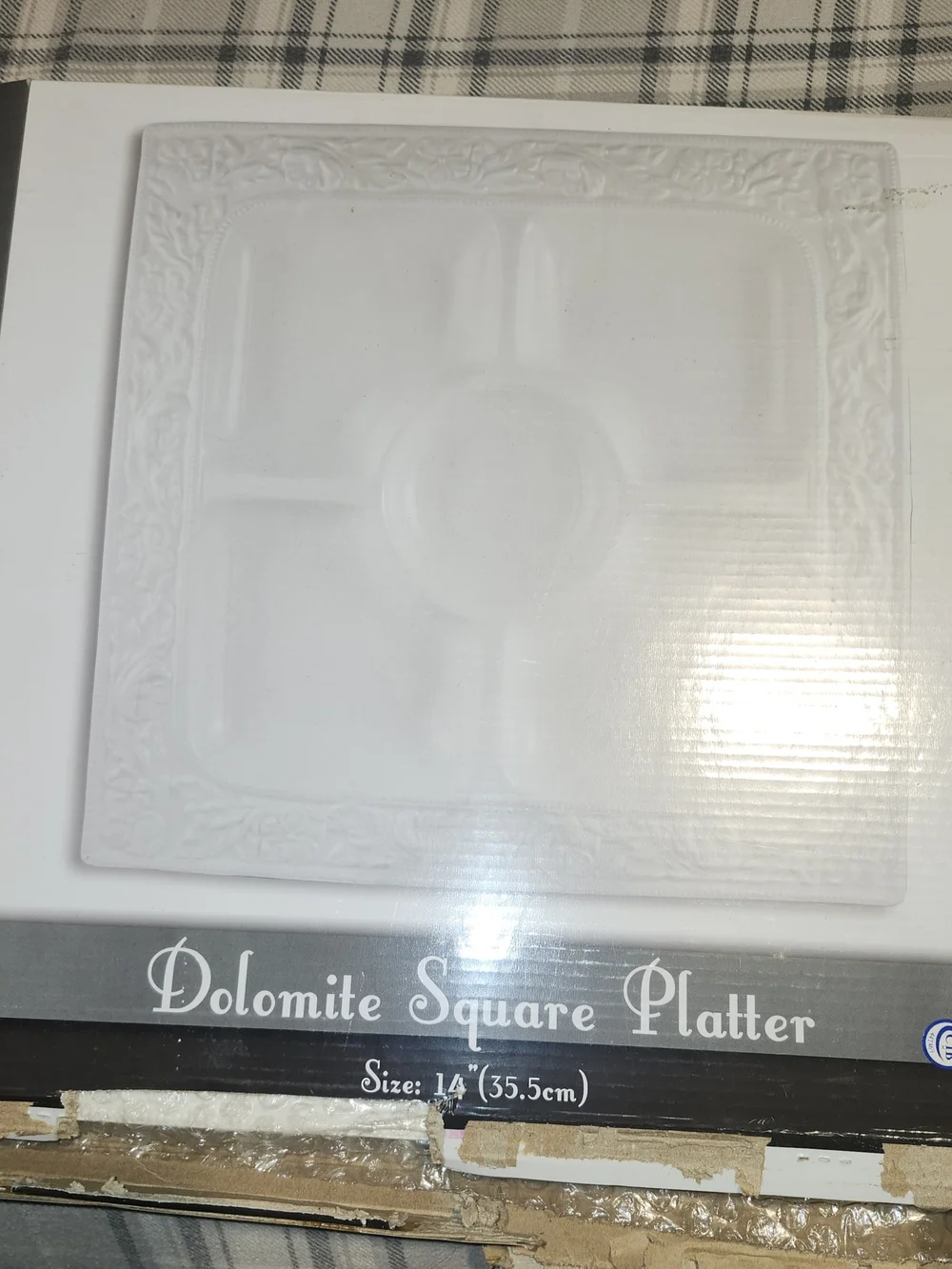 Dolomite Rectangular & Square Platters - White